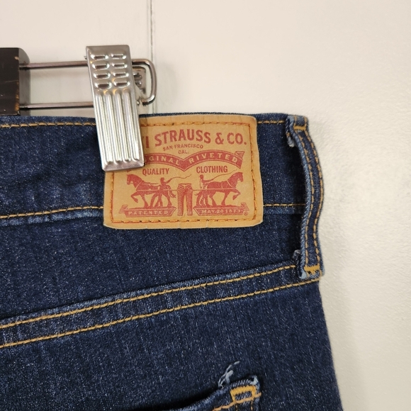 Levis 720 High Rise Super Skinny Jeans Dark Wash Stretchy Denim Womens Size 32 - Picture 6 of 12